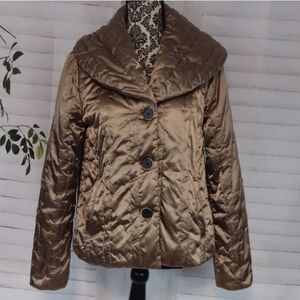 Jones New York Puffer Coat, Taupe, Size M